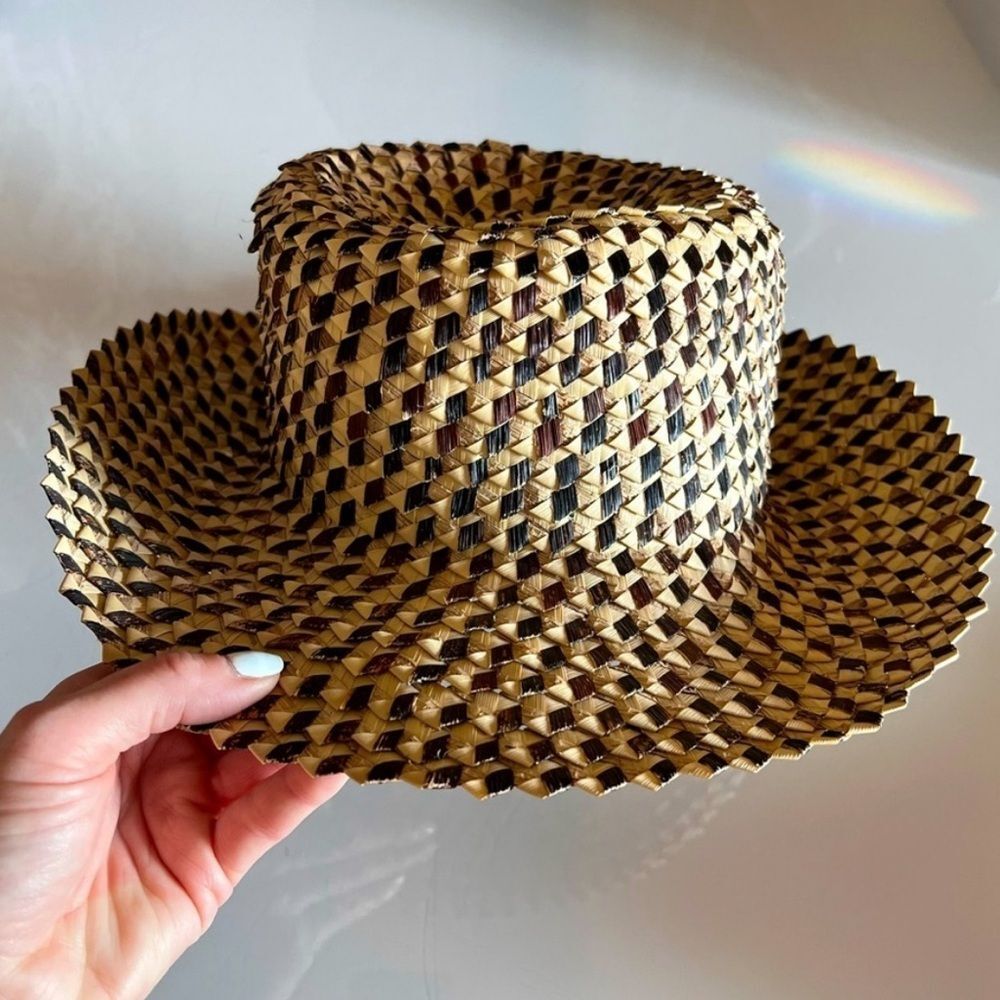 Woven Two-tone Straw Hat